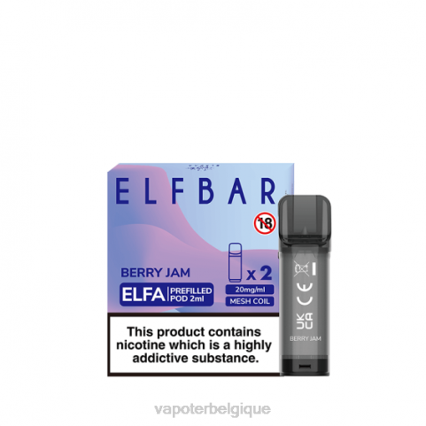 Vape En Gros J2D8341 | ELFBAR Elfa confiture de baies dosette préremplie - 2 ml - 20 mg (paquet de 2)