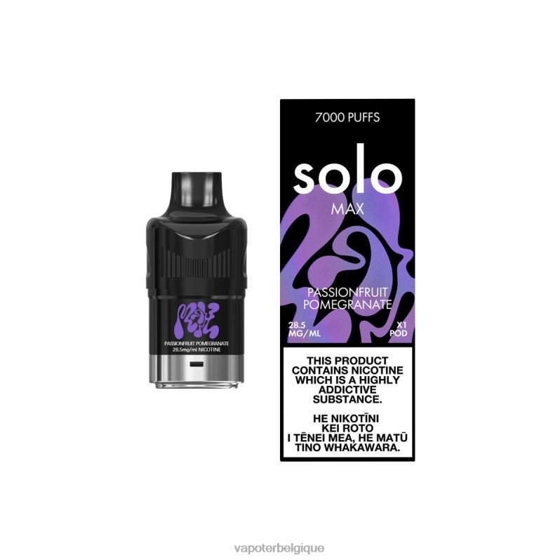 Cigarette Electronique Belgique 26RVJ89 - Solo MAX cosse grenade fruit de la passion
