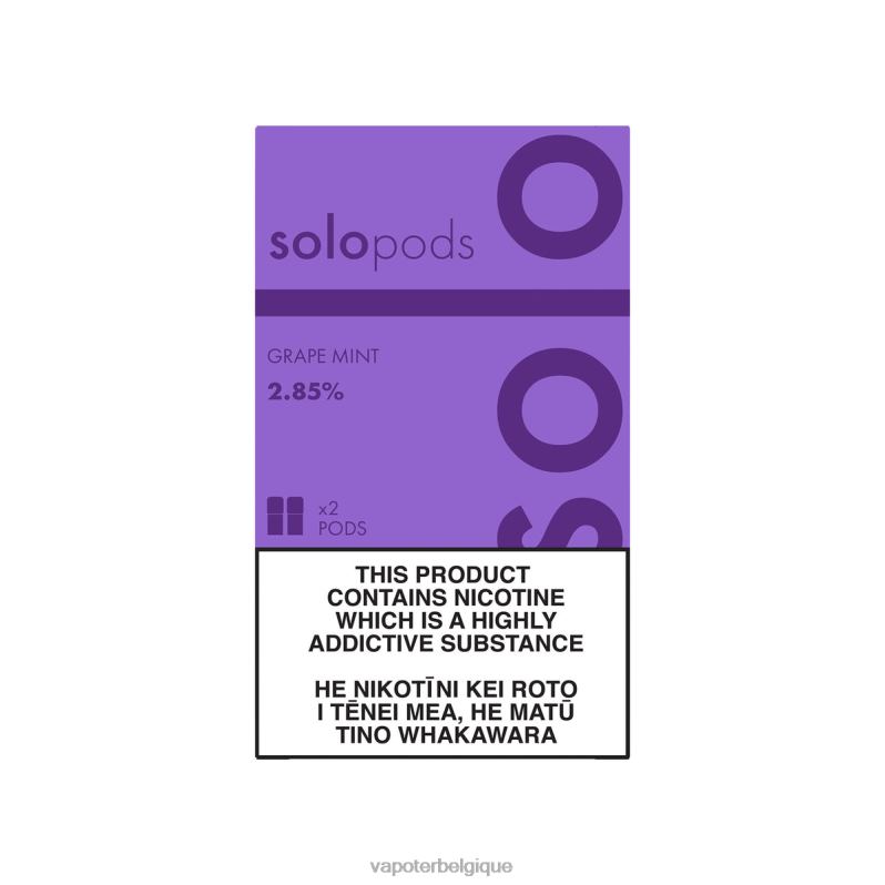 Cigarette Electronique Bruxelles 26RVJ54 - Solo pack de 2 dosettes de remplacement menthe raisin