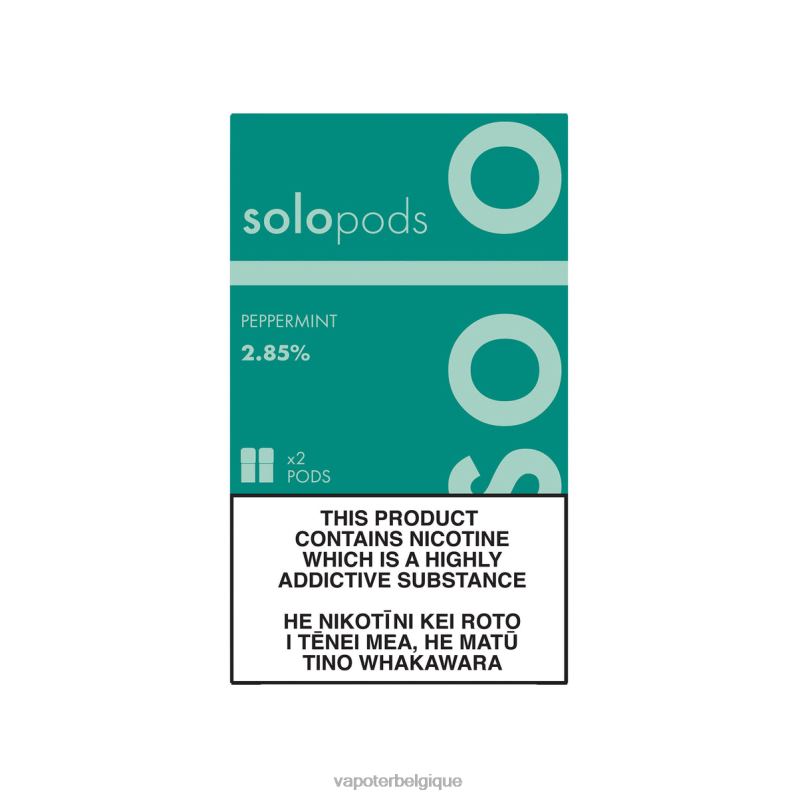 Cigarette Electronique Bruxelles 26RVJ63 - Solo pack de 2 dosettes de remplacement menthe poivrée