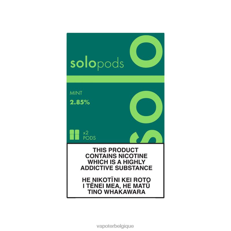 Cigarette Electronique Jetable 26RVJ52 - Solo pack de 2 dosettes de remplacement menthe