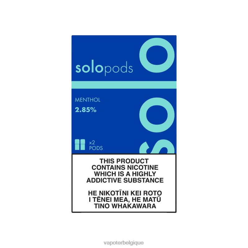 Grossiste Vape Jetable 26RVJ51 - Solo pack de 2 dosettes de remplacement menthol
