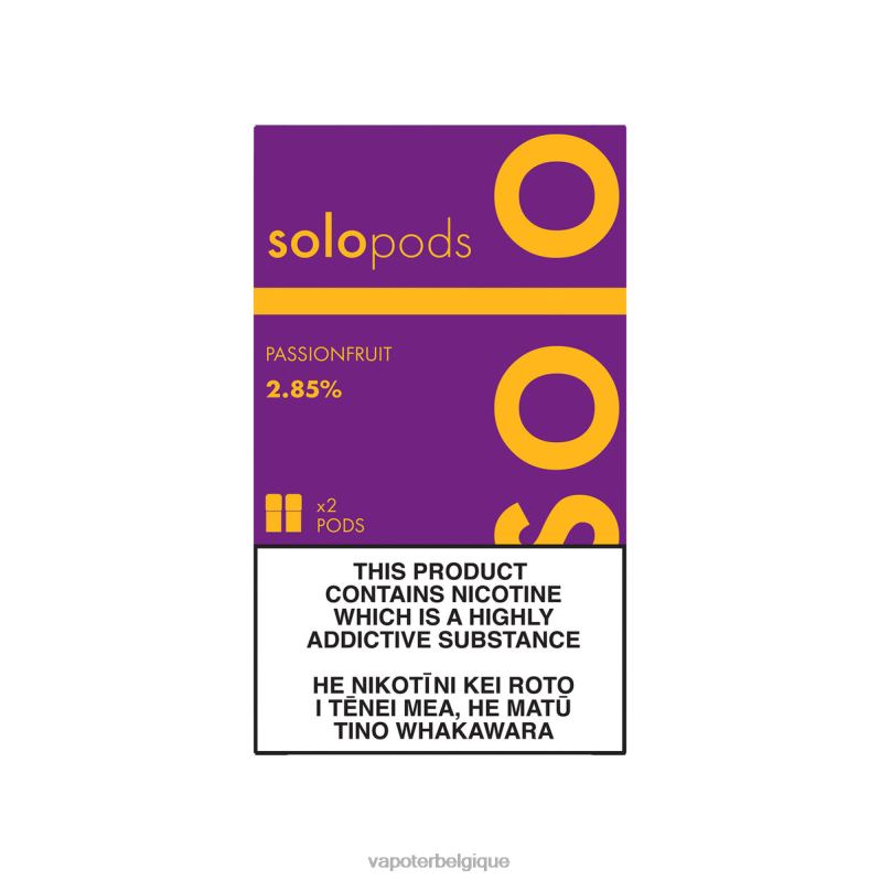Vapoter Belgique 26RVJ56 - Solo pack de 2 dosettes de remplacement fruit de la passion