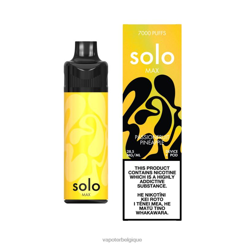Grossiste Vape Jetable 26RVJ69 - Solo MAX kit de dosettes Ananas fruit de la passion