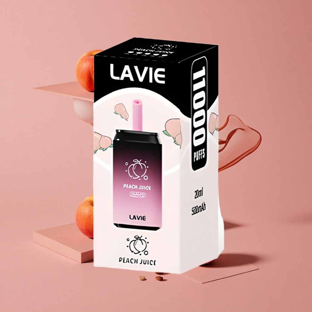 LAVIE Aurora 11000 Puffs Jus de Pêche Capacité de liquide : 22ML Port de charge : Type C Rechargeable
