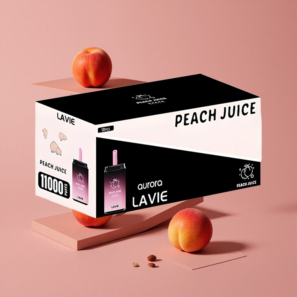 LAVIE Aurora 11000 Puffs Jus de Pêche Capacité de liquide : 22ML Port de charge : Type C Rechargeable