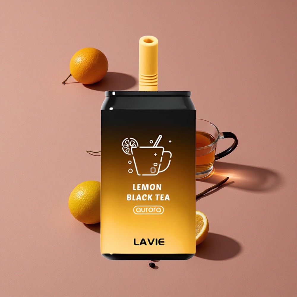 LAVIE Aurora 11000 Puffs Thé Noir Citron Capacité de liquide : 22ML Port de charge : Type C Rechargeable