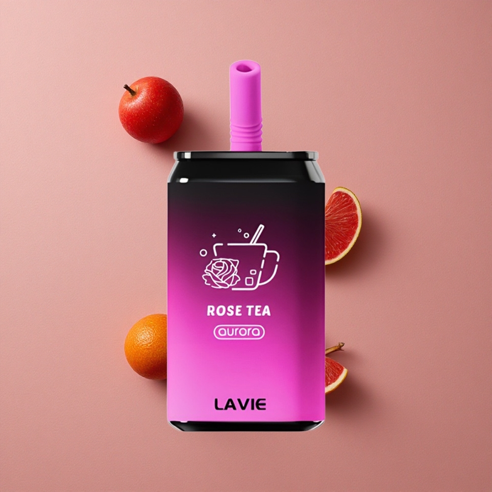 LAVIE Aurora 11000 Puffs Thé à la Rose Capacité d'e-liquide : 22ML Port de charge : Type C Rechargeable