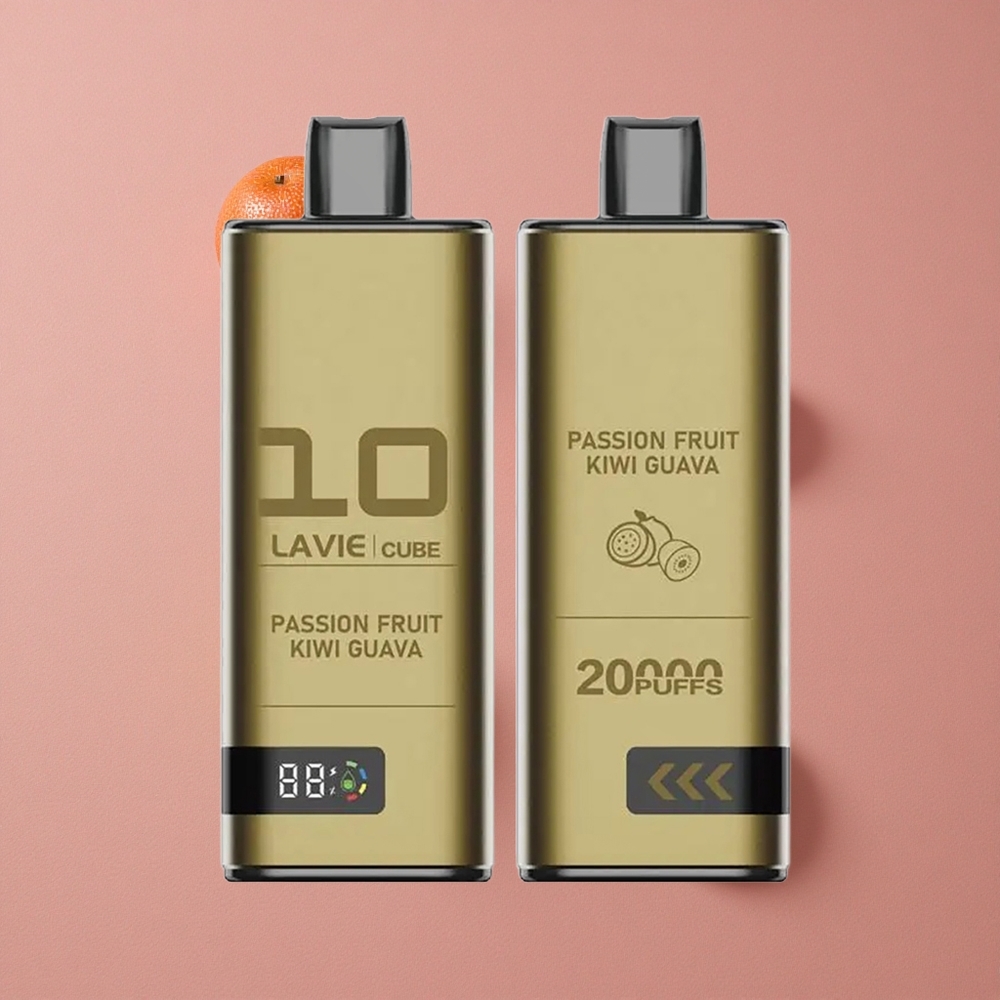 Lavie Cube 20000 Puffs Vape Jetable Fruit de la Passion Kiwi Goyave 28ML 600mAh