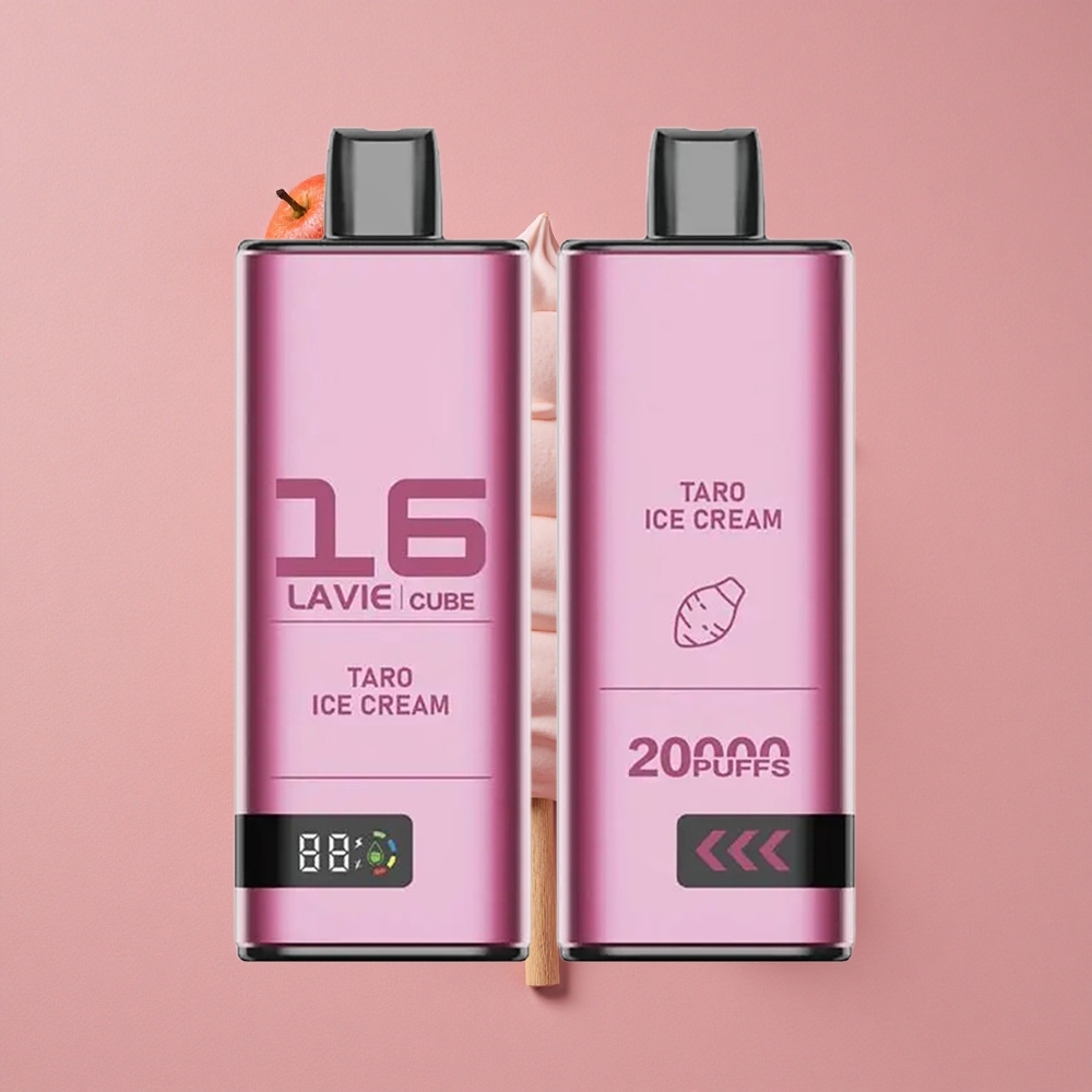 Lavie Cube 20000 Puffs Vape Jetable Glace au Taro 28ML 600mAh