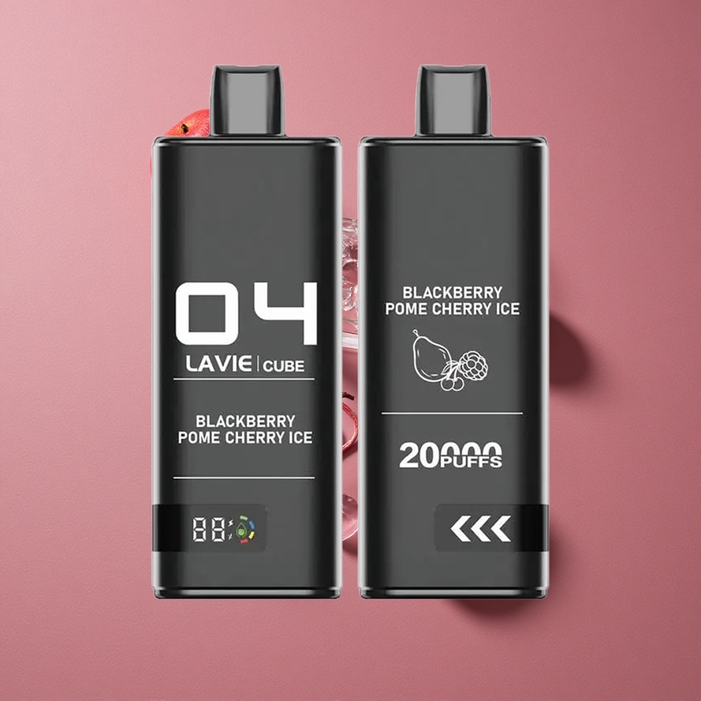 Lavie Cube 20000 Puffs Vape Jetable Mûre Pomme Cerise Glacée 28ML 600mAh