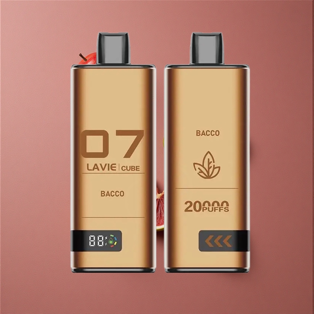 Lavie Cube 20000 Puffs Vape Jetable Tabac avec 28ML de Liquide et Port de Chargement Type C