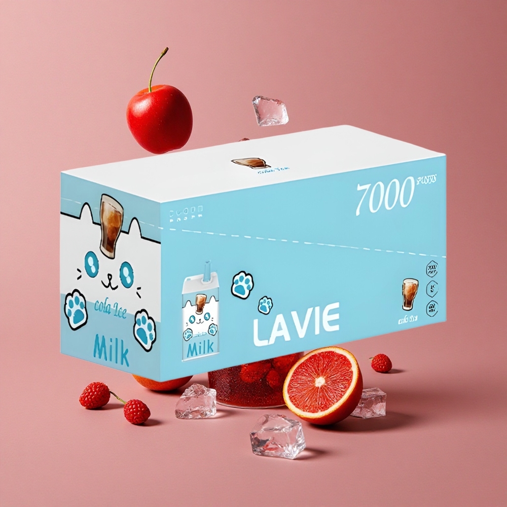 LAVIE Milk 7000 Puffs E-liquide 16ML Glace Cola Rechargeable Type C