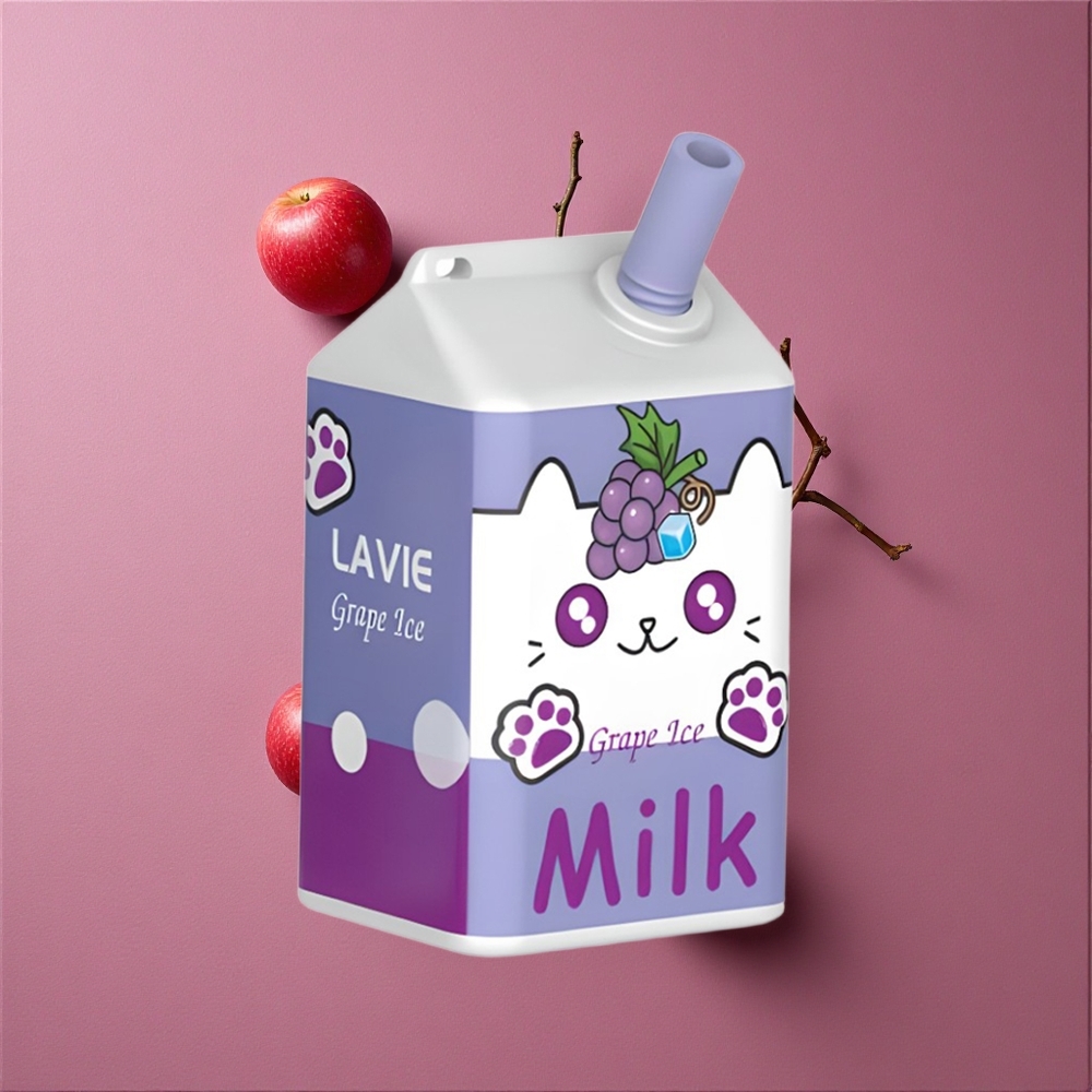 LAVIE Milk 7000 Puffs Vape Glace Raisin Poids : 0,058 kg Capacité d'e-liquide : 16ML