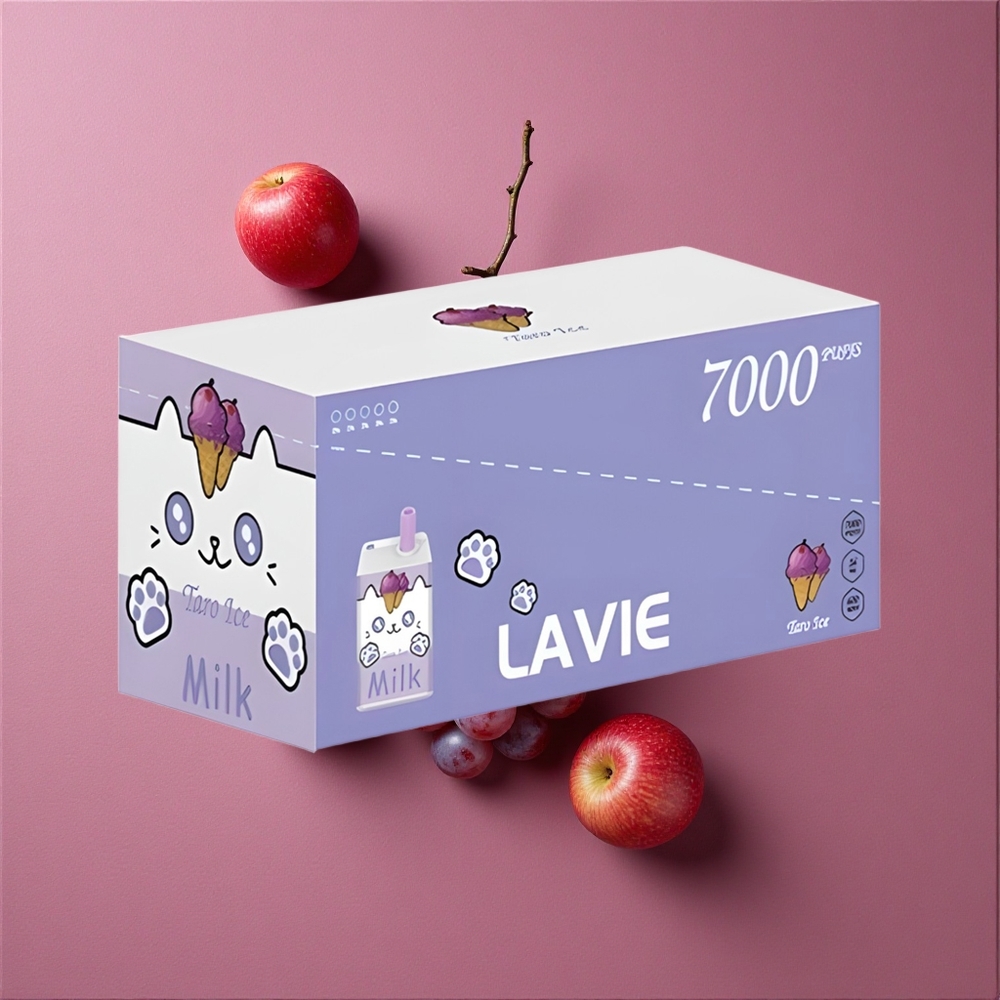 LAVIE Milk 7000 Puffs Vape Glace Raisin Poids : 0,058 kg Capacité d\'e-liquide : 16ML
