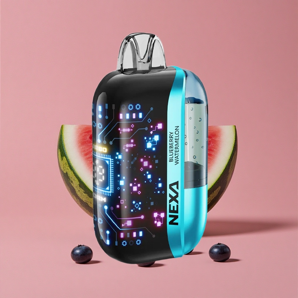NEXA Ultra 50K Puffs Vape Jetable Myrtille Pastèque 20ml Capacité Préremplie 800mah Batterie
