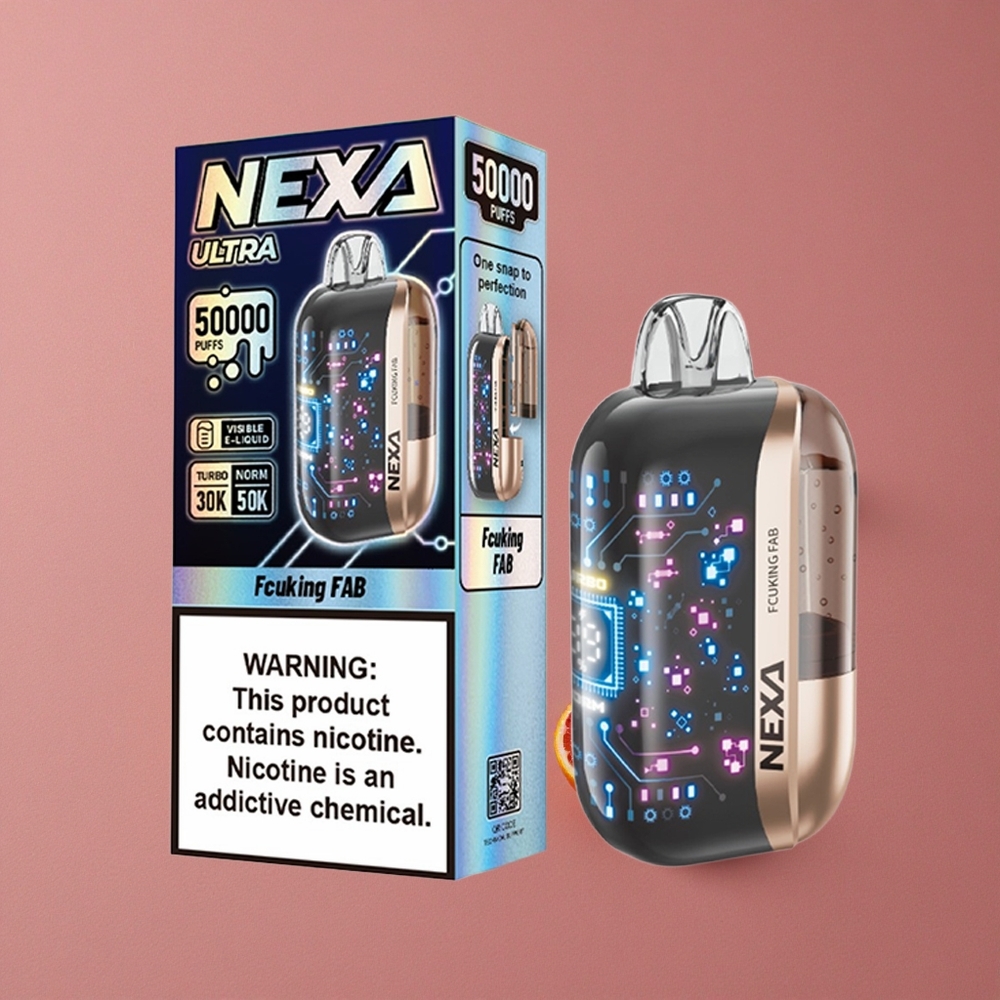 NEXA Ultra 50K Vape Jetable Fcuking Fab 50 000 Bouffées 20ml Capacité Préremplie 5% Nicotine
