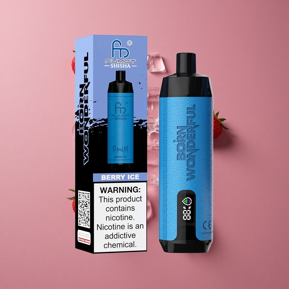 RandM Fumot Shisha 10000 Puffs E-liquide Prérempli 18ml Glace aux Baies
