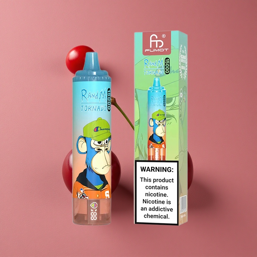 RandM Fumot Tornado 15000 Puffs Cerise Cola 25ml Ecran LCD