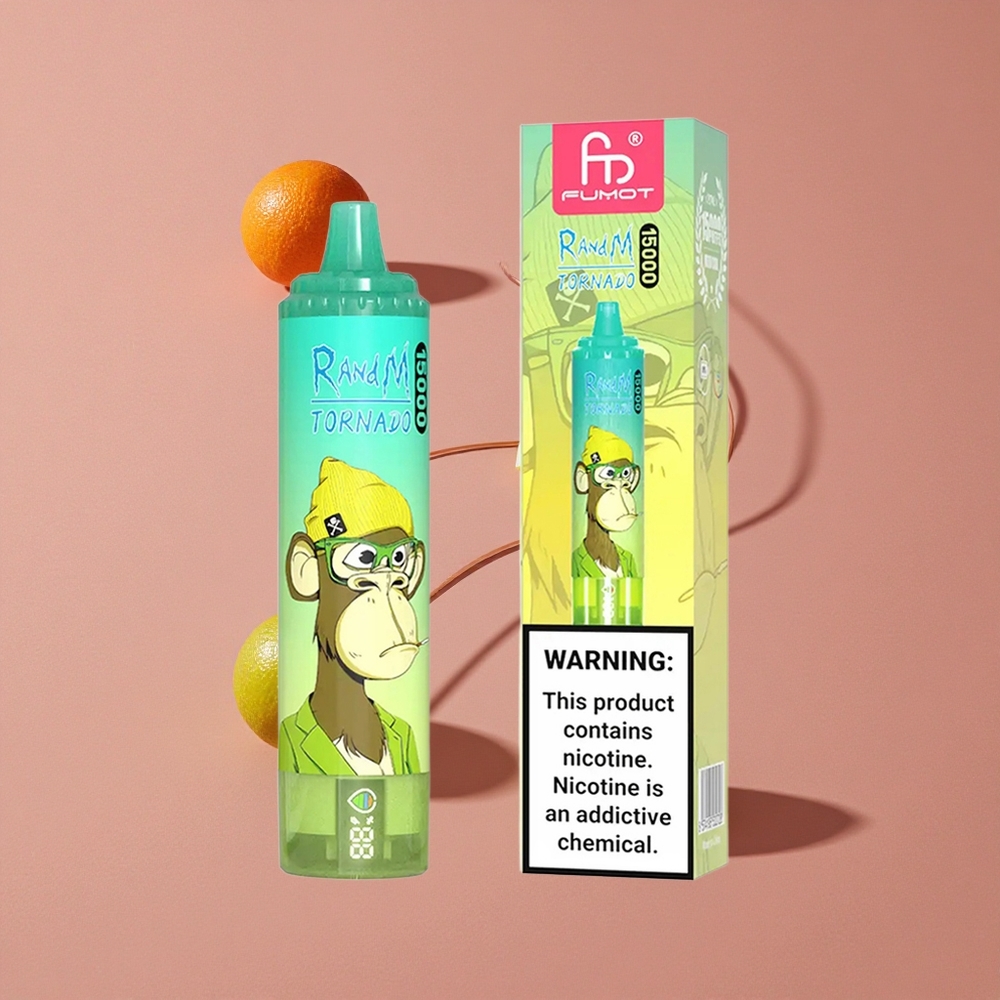 RandM Fumot Tornado 15000 Puffs Citron Vert Citron Lime Capacité de Liquide 25ml Batterie 850mAh