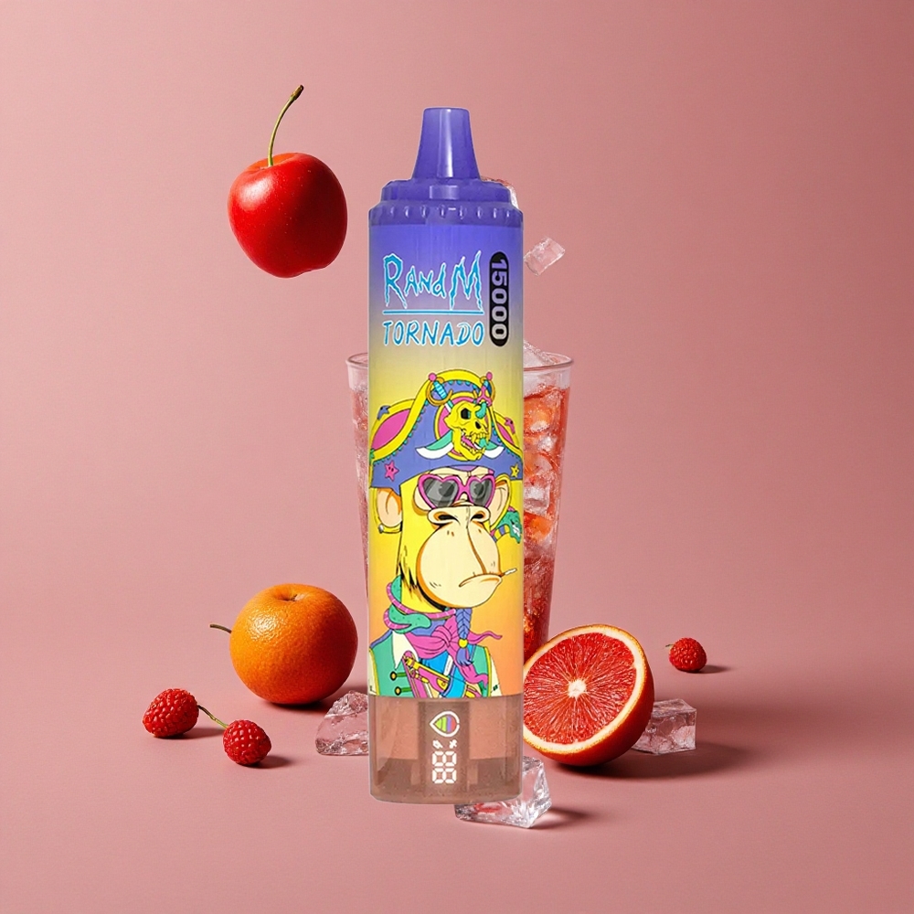 RandM Fumot Tornado 15000 Puffs Vape Jetable Cola Glacée avec écran LCD et batterie 850mAh