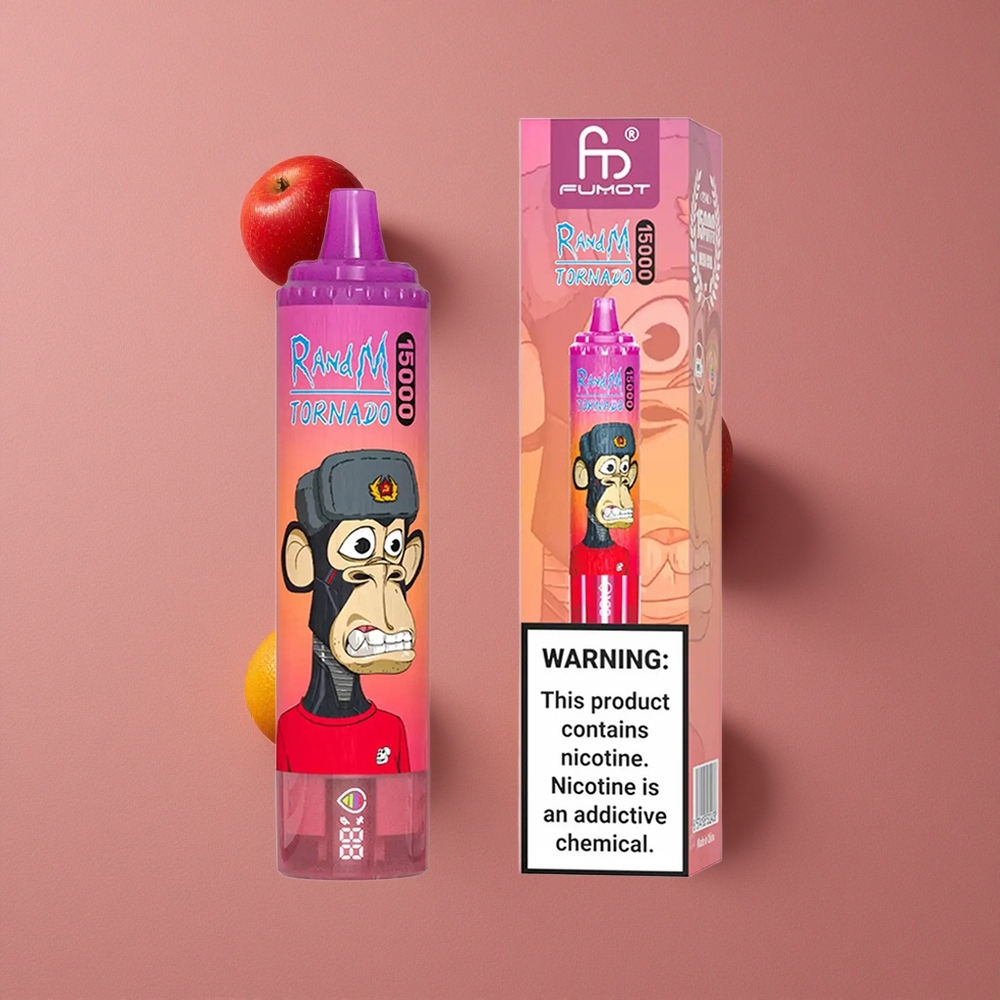 RandM Fumot Tornado 15000 Puffs Vape Jetable Fruit du Dragon 25ml Écran LCD