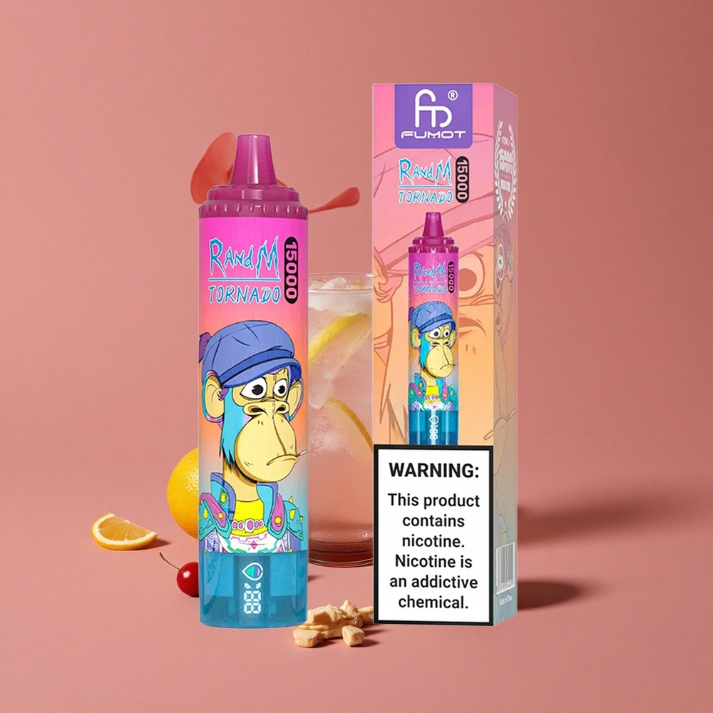 RandM Fumot Tornado 15000 Puffs Vape Jetable Limonade avec 25ml de Capacité et Batterie 850mAh