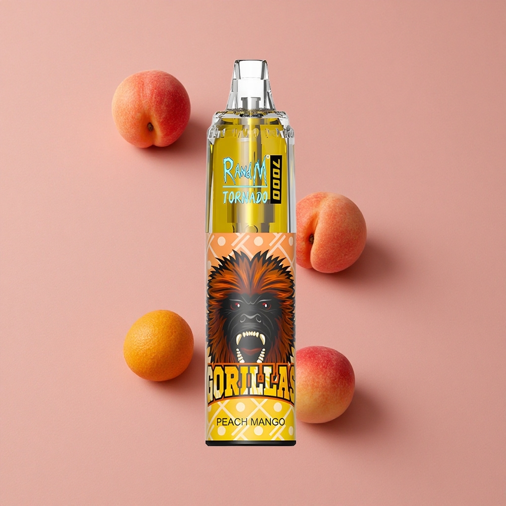 RandM Fumot Tornado 7000 Puffs Pêche Mangue Batterie 850 MAH Air-Adjustable