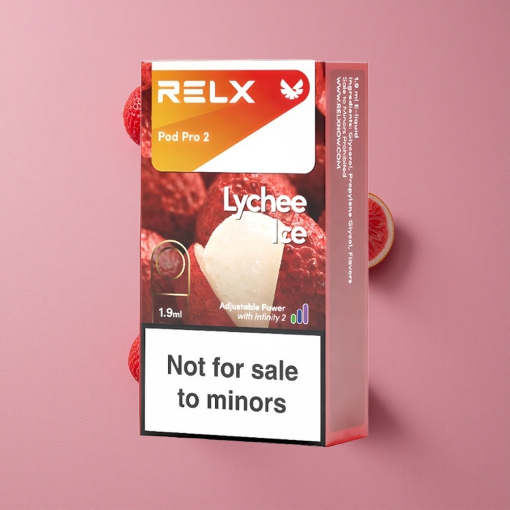 RELX Pod Pro 2 600 Puffs Litchi Glace Sans Nicotine 1,9ml