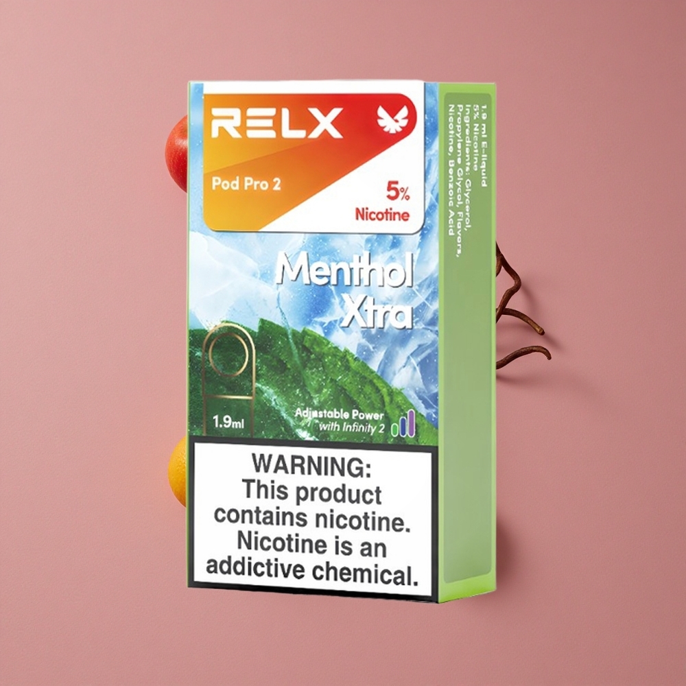 RELX Pod Pro 2 600 Puffs Menthol Xtra 5% Nicotine 1.9ml Eco/Smooth/Boost Mode