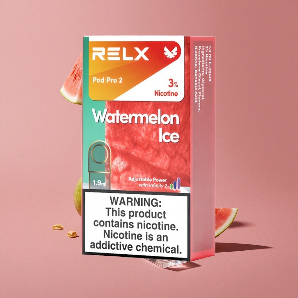 RELX Pod Pro 2 600 bouffées Pastèque Glacée Nicotine 3% Capacité 1,9ml