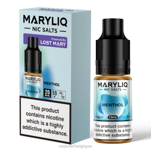 Cigarette Electronique Bruxelles J2D8449 | LOST MARY MARYLIQ menthol sels de nicotine - 10 ml - 20 mg