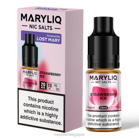 Cigarette Electronique Jetable J2D8457 | LOST MARY MARYLIQ glace à la fraise sels de nicotine - 10 ml - 20 mg