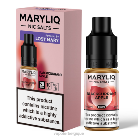 Cigarette Electronique Sans Nicotine J2D8440 | LOST MARY MARYLIQ pomme cassis sels de nicotine - 10 ml - 20 mg