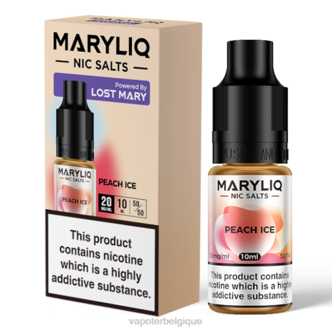 Cigarette Electronique Sans Nicotine J2D8450 | LOST MARY MARYLIQ glace à la pêche sels de nicotine - 10 ml - 20 mg