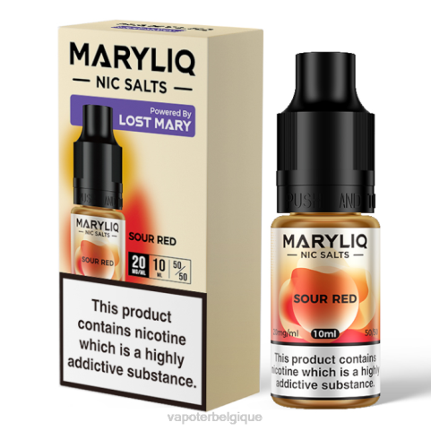 Grossiste Vape Jetable J2D8456 | LOST MARY MARYLIQ rouge aigre sels de nicotine - 10 ml - 20 mg