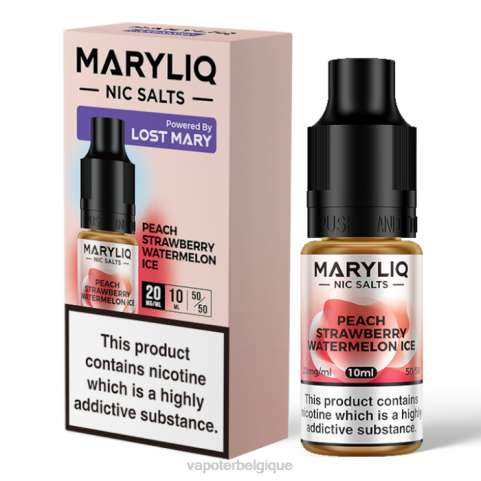 Vape En Gros J2D8451 | LOST MARY MARYLIQ glace pastèque pêche fraise sels de nicotine - 10 ml - 20 mg