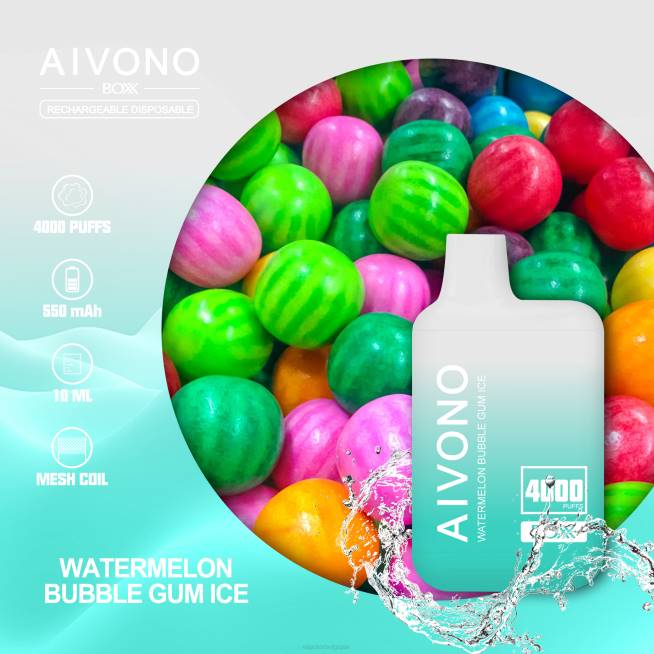 Aivono AIM BOXX 4000 glace bubble-gum à la pastèque - VBRB227 Vapoter Belgique