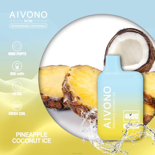 Aivono AIM BOXX 4000 glace à l'ananas et à la noix de coco - VBRB222 Grossiste Vape Jetable