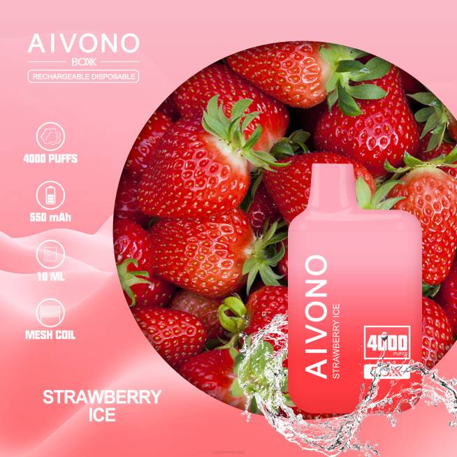 Aivono AIM BOXX 4000 glace à la fraise - VBRB226 Vape En Gros