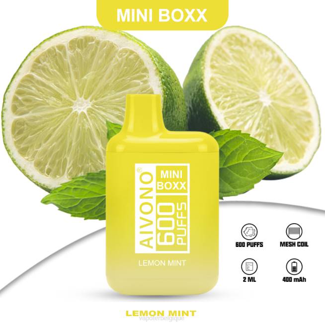Aivono AIM MINI BOXX 600 menthe citronnée - VBRB233 Cigarette Electronique Belgique