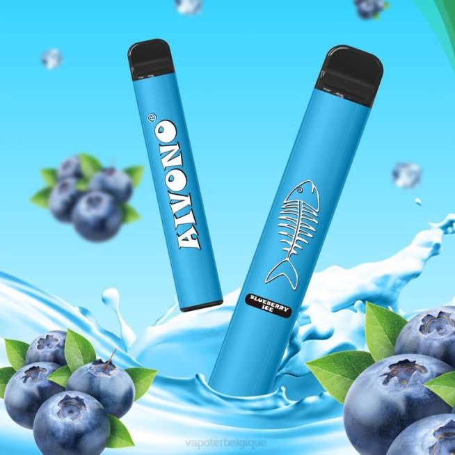 Aivono AIM FISHBONE 600 glace aux myrtilles - VBRB279 Cigarette Electronique Bruxelles