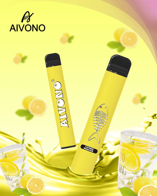 Aivono AIM FISHBONE 600 équipe de citron - VBRB287 Cigarette Electronique Belgique