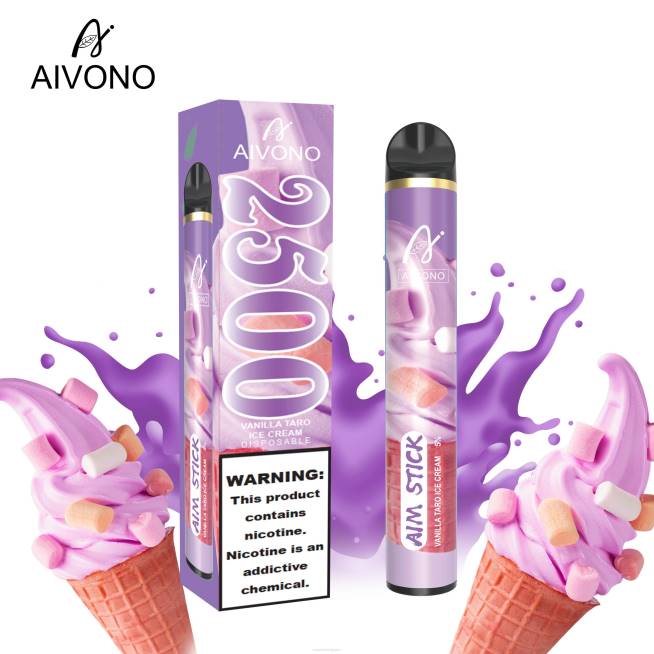 Aivono AIM STICK 2500 glace au taro et à la vanille - VBRB147 Vape Grossiste