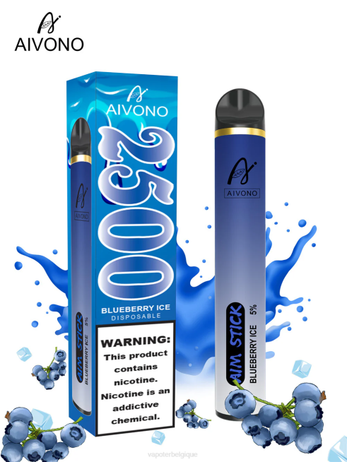 Aivono AIM STICK 2500 glace aux myrtilles - VBRB152 Cigarette Electronique Belgique