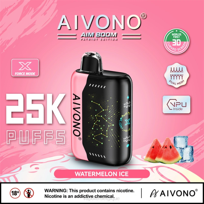 Aivono AIM BOOM 25000 glace à la pastèque - VBRB353 Vapoter Belgique
