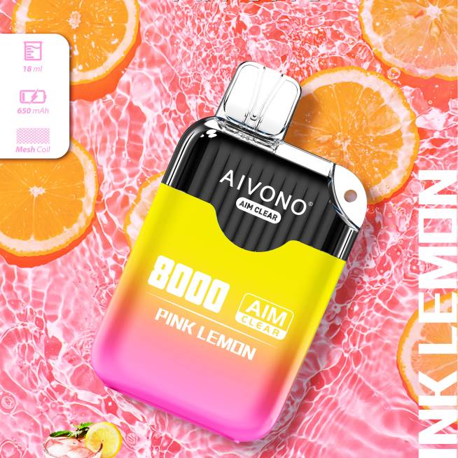 Aivono AIM CLEAR 8000 citron rose - VBRB211 Grossiste Vape En Ligne