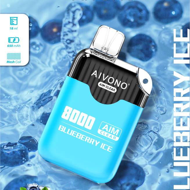 Aivono AIM CLEAR 8000 glace aux myrtilles - VBRB206 Cigarette Electronique Belgique
