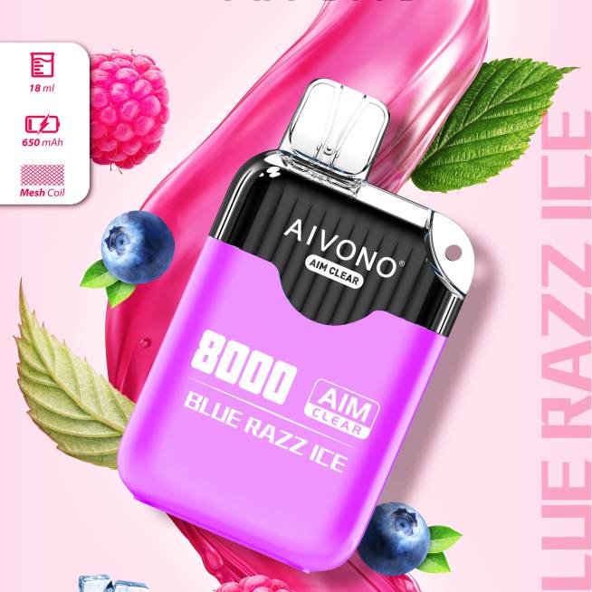 Aivono AIM CLEAR 8000 glace bleue - VBRB202 Grossiste Vape En Ligne