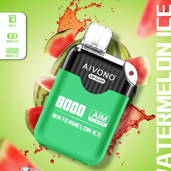Aivono AIM CLEAR 8000 glace à la pastèque - VBRB204 Grossiste Vape Jetable